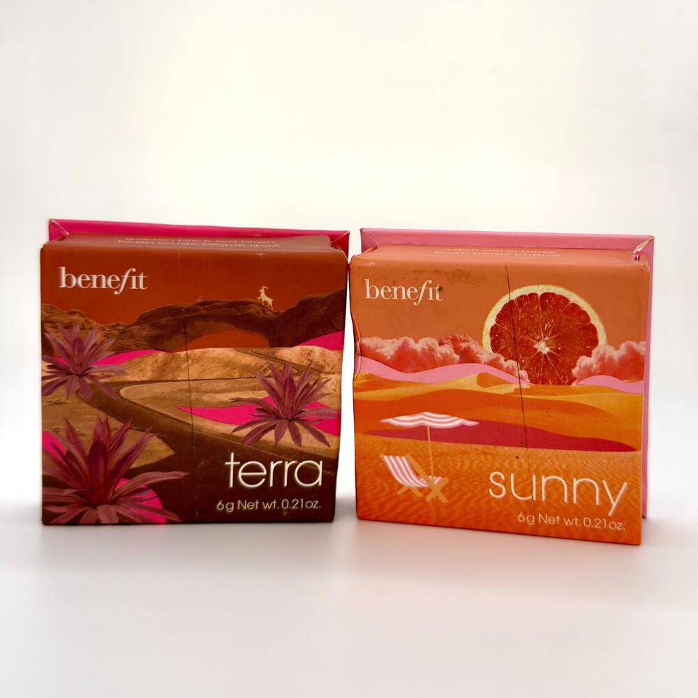 Benefit Terra & Sunny Blush BUNDLE OF 2 Full Size  6g/0.21 oz Brand New